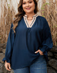 Katelyn Long Flounce Sleeve PLUS Blouse