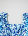 Floral Puff Sleeve Babydoll Mini Dress