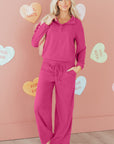Danna Half Pullover Drawstring Pants Set