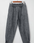 Solid Mineral Wash Jogger Style Pants