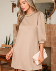Elise Trim Puff Sleeve Dress