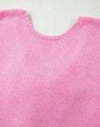 Bow Tie Backless Bubble Sleeve Sweater