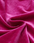 Velvet Ruffle Buttoned Long Sleeve Dress