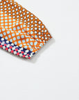 Brown Dot Print Long Sleeve Button Down Shift PLUS Shirt