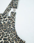 Leopard Denim Pocketed Mini Dress