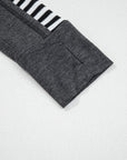 Stripe Thermal Knit Drop Shoulder Top