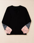 Poppy Textured Knit Drawstring Blouse