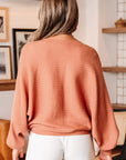 Ribbed Knit Button Front Dolman Sleeve Sweater Cardigan