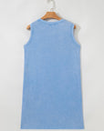 Mineral Wash Pocketed Tank Mini Dress