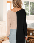 Zayla Block Knit Loose Sweater