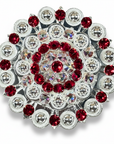 Bright Silver Ruby - AB Crystal Conchos - Sizes from 1"- 3" and Buckles