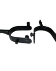 Hilason Western Black Steel Youth 15 Degree Bull Riding Spurs Pair