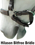 Hilason English Bitless Bridle - Full Grain Leather with Reins