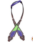 HILASON Western Horse Headstall Tack Genuine American Leather Dark Brown