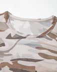 Western Camo Mesh Long Sleeve Top