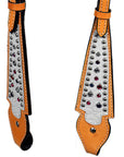 HILASON Western Horse One Ear Headstall American Leather Floral White | Headstall for Horses Western | Horse Headstall | Western Headstalls for Horses | Headstalls for Horses | Western Headstall