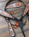 Western Horse Headstall Breast Collar Set Tack American Leather Hilason