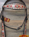Western Horse Headstall Breast Collar Set Tack American Leather Hilason