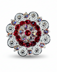 Bright Silver Ruby - AB Crystal Conchos - Sizes from 1"- 3" and Buckles
