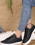 Harper Quilted Lace Up Sneakers