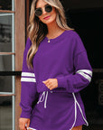 Varsity Stripe Pullover and Mini Skirt Set