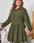 Catherine Ruffle Hem Mini PLUS Dress