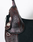 Western Horse Saddle Hilason Treeless American Leather Barrel