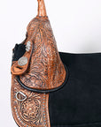 HILASON Treeless Western Trail Barrel Racing American Leather Saddle Dark Brown | Horse Saddle | Western Saddle | Treeless Saddle | Saddle for Horses | Horse Leather Saddle