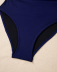 Square Neck Ruched One-Piece Swimsuit