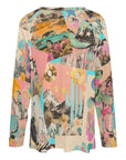 Baha Ranch Retro Pop Western Collage Long Sleeve Top
