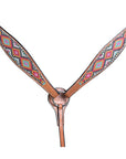 Hilason Western Horse Breast Collar Headstall American Leather Painted Geomatric