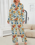 Baha Ranch Colores De Mexico Spring Florals Satin Pajamas