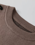 Leopard Asymmetric Drop Shoulder Sweater