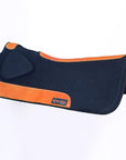 Hilason Western Wool Felt Horse Saddle Pad Grey W/ Cowhide Leather