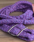 1" X 8 Ft. Hilason Braided Poly Barrel Racing Contest Flat Reins Multicolor