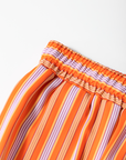 Stripe Cropped Palazzo Pocketed Pants