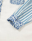 Livia Striped Patchwork Casual PLUS Shirt