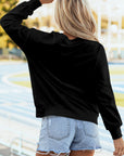 GAME DAY Tinsel Drop Shoulder Sweatshirt