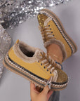 Harper Lace Up Flat Shoes