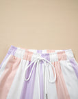 Stripe Drawstring Waist Side Pocket Pants