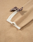Ava Cuff Contrast Trim Sweater