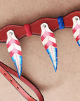 HILASON Western Horse Headstall Breast Collar Set Genuine American Leather Mahogany