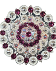 Bright Silver Fuchsia - AB Crystal Conchos - Sizes from 1"- 3" and Buckles