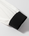 Ramila Textured Colorblock Elegant Blouse