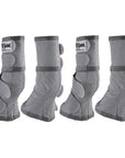 4 Pack Cashel Fly Prevention Warmblood Horse Leg Guard Cool Mesh Boots Grey