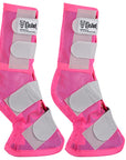 4 Pack Cashel Fly Prevention Arab Horse Leg Guard Cool Mesh Boots Pink