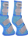 4 Pack Cashel Fly Prevention Warmblood Horse Leg Guard Cool Mesh Boots Blue