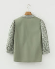 Kaiya Sleeve Contrast Patchwork Blouse