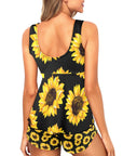 Baha Ranch Sunflowers Tankini & Boy Shorts Swim Set