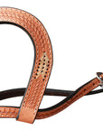 Hilason Western American Leather Horse One Ear Headstall Tan Hand Tool Basket